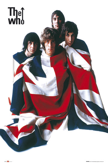 The Who Group Draped In Union Jack Flag Maxi Poster