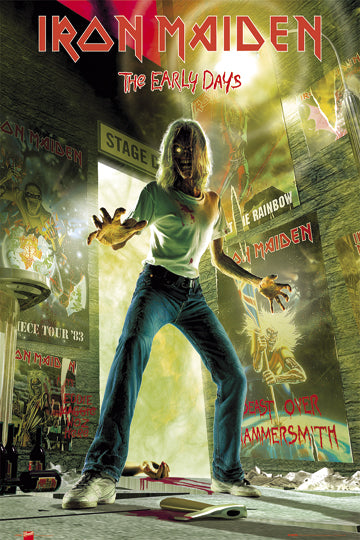 Iron Maiden The Early Days DVD Key Art Maxi Poster Blockmount