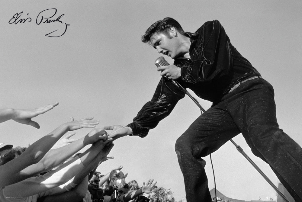Elvis Presley Crowd Poster