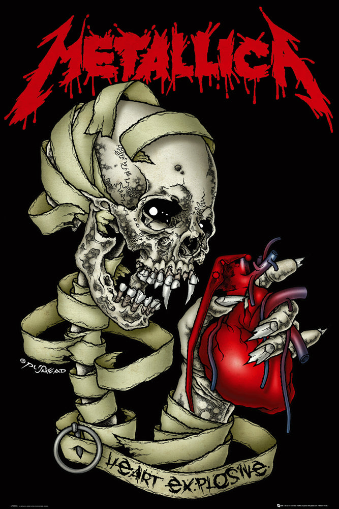 Metallica Heart Explosive Pushead Maxi Poster
