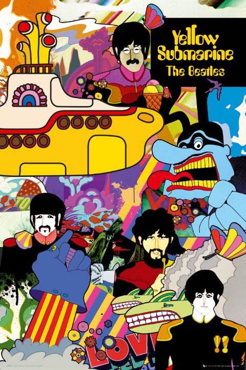 The Beatles Yellow Submarine Montage Maxi Poster