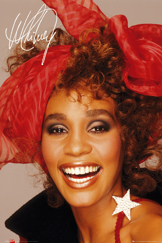 Whitney Houston Scarf Maxi Poster