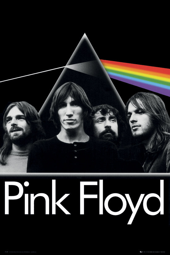 Pink Floyd Dark Side Prism And Band Maxi Poster Blockmount
