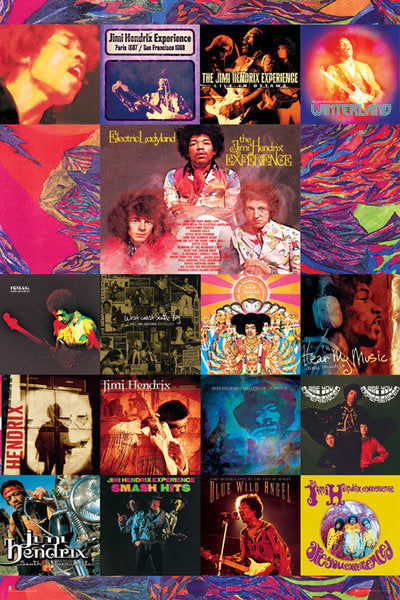 Jimi Hendrix Album Covers Maxi Poster