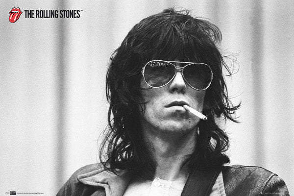 Keith Richards Sunglasses And Ciggie Maxi Poster Blockmount