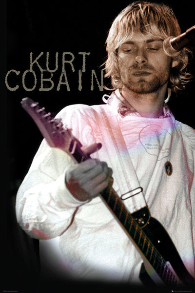 Kurt Cobain White Top Maxi Poster