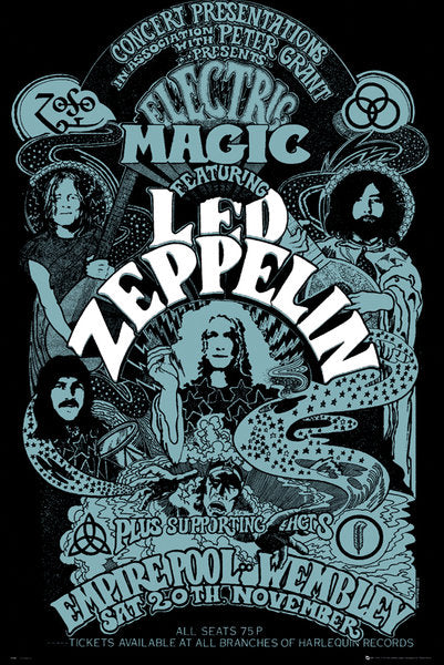 Led Zeppelin Empire Pool Wembley Maxi Poster