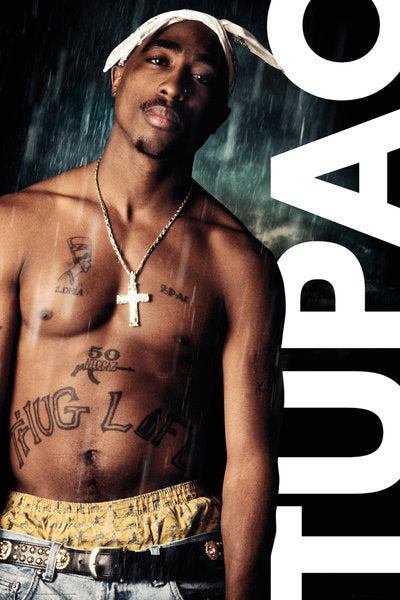 Tupac Rain Maxi Poster