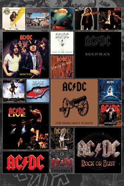 AC/DC Covers Of Album Sleeves Maxi Poster