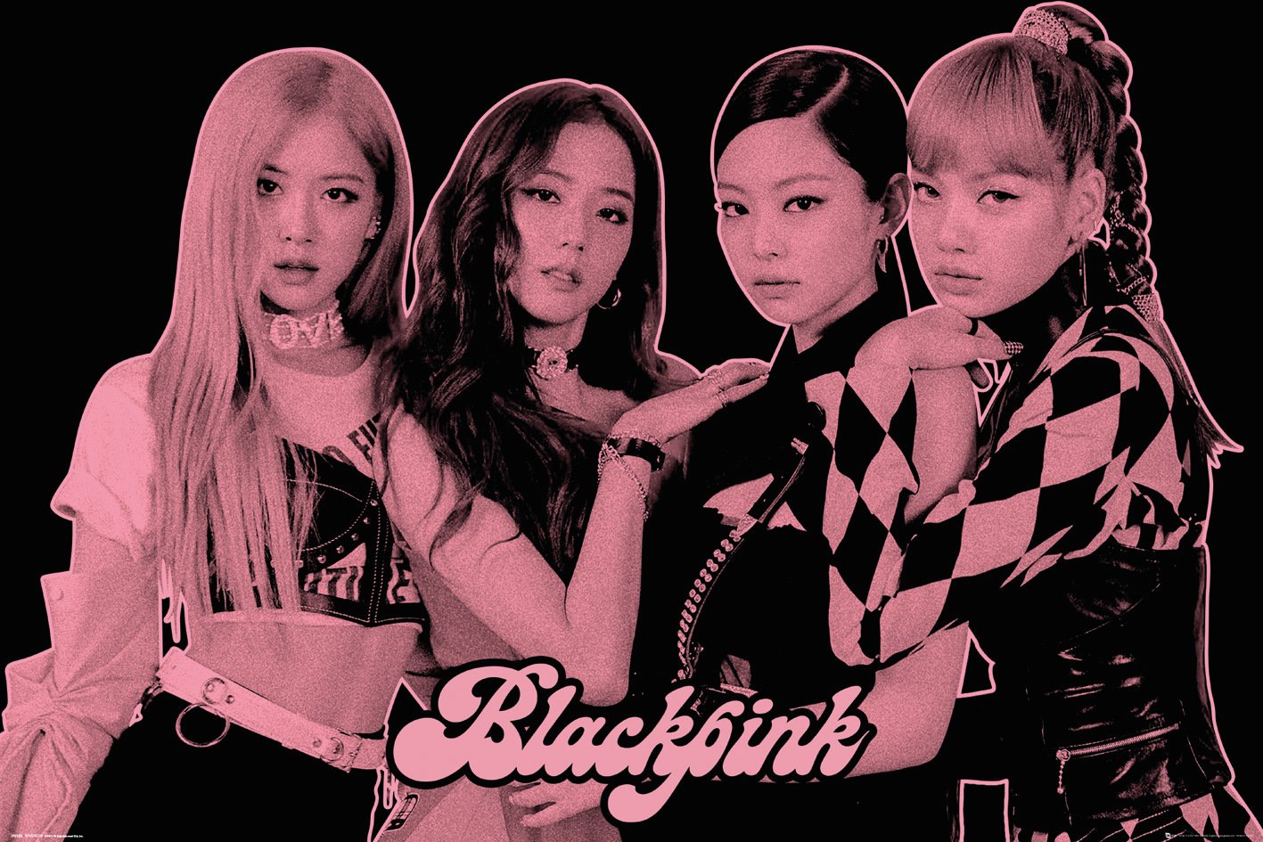 Blackpink Group Pink Landscape Maxi Poster