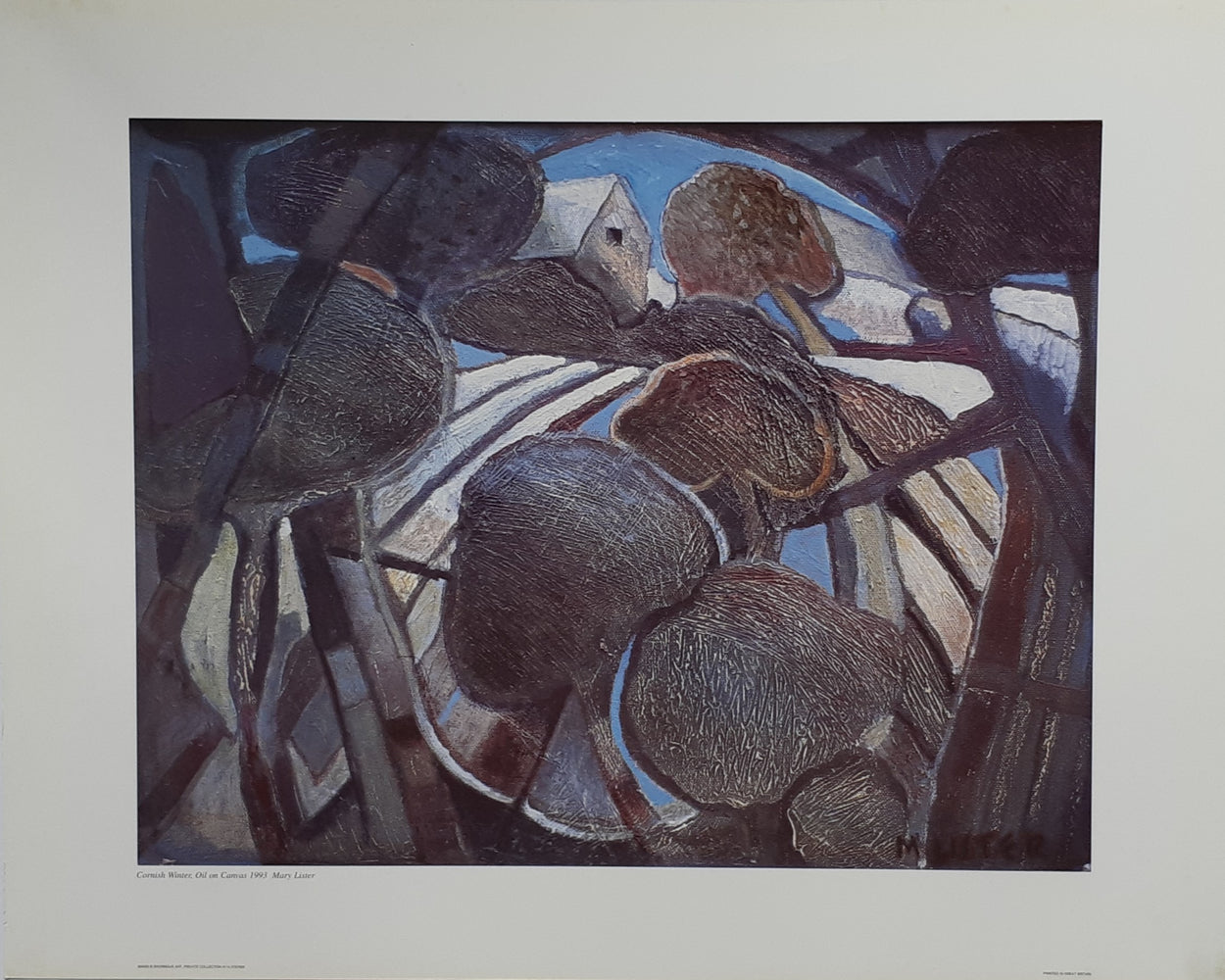 Mary Lister Cornish Winter 1993 40x50cm Art Print