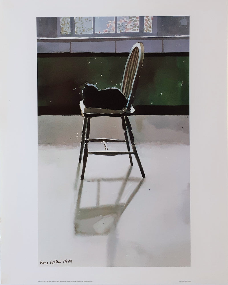 Tilly Willis Cat On A Chair 1986 40x50cm Art Print