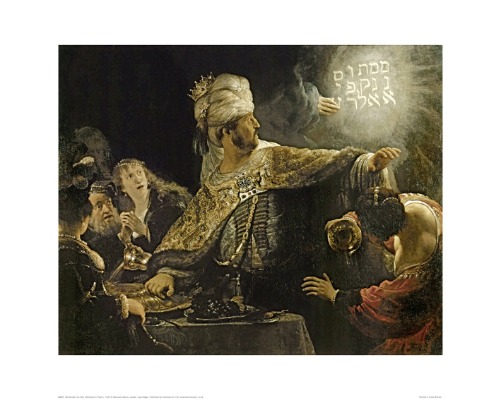 Rembrandt van Rijn Belshazzar's Feast c1630 40x50cm Art Print