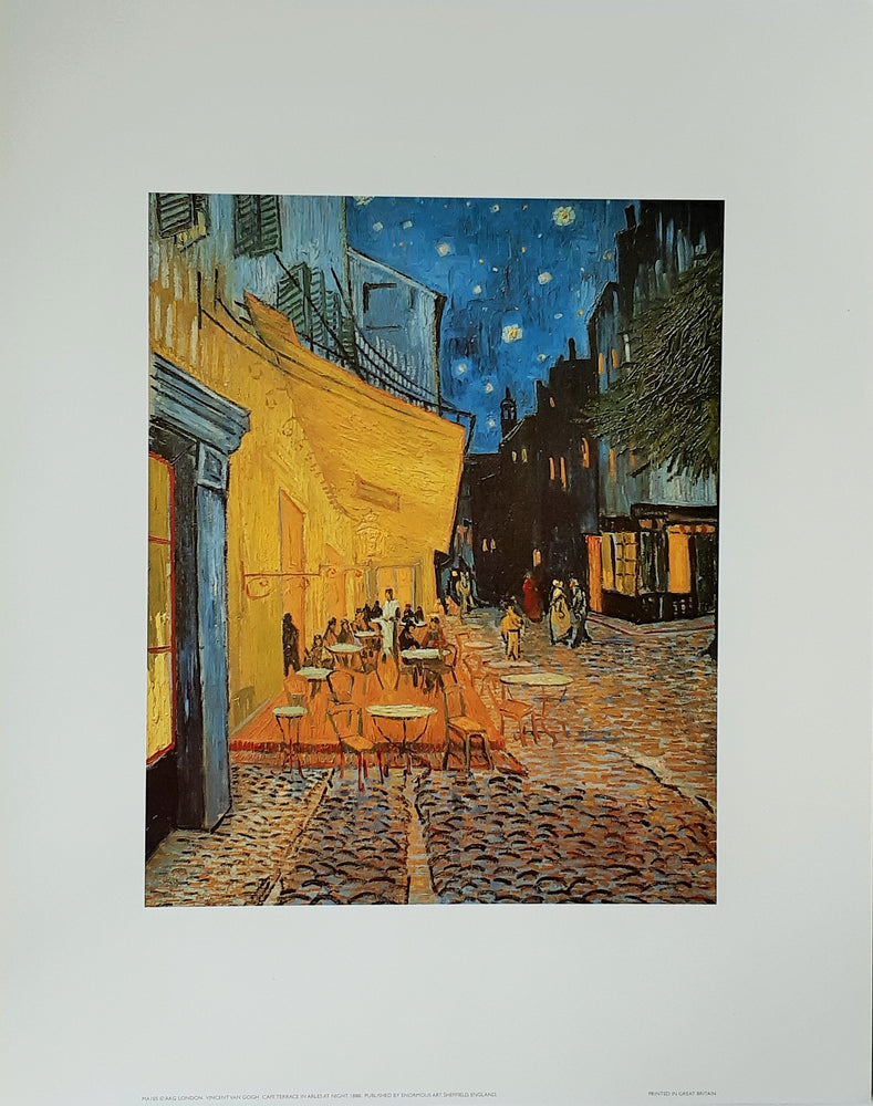 Vincent Van Gogh Cafe Terrace At Night 1888 40x50cm Art Print