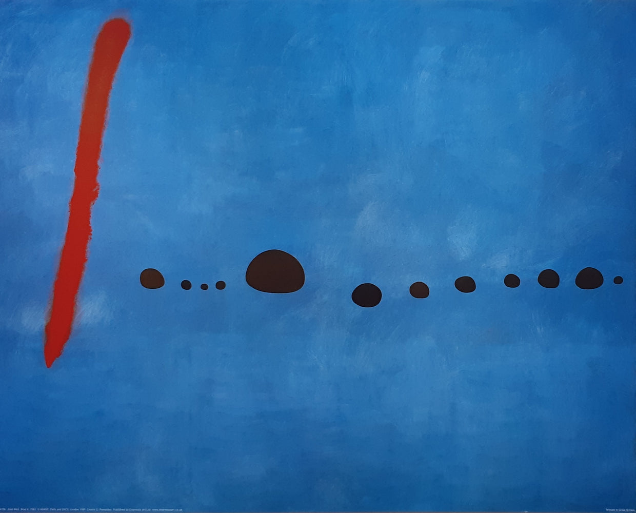 Joan Miro Blue II 1961 Full Bleed 40x50cm Art Print