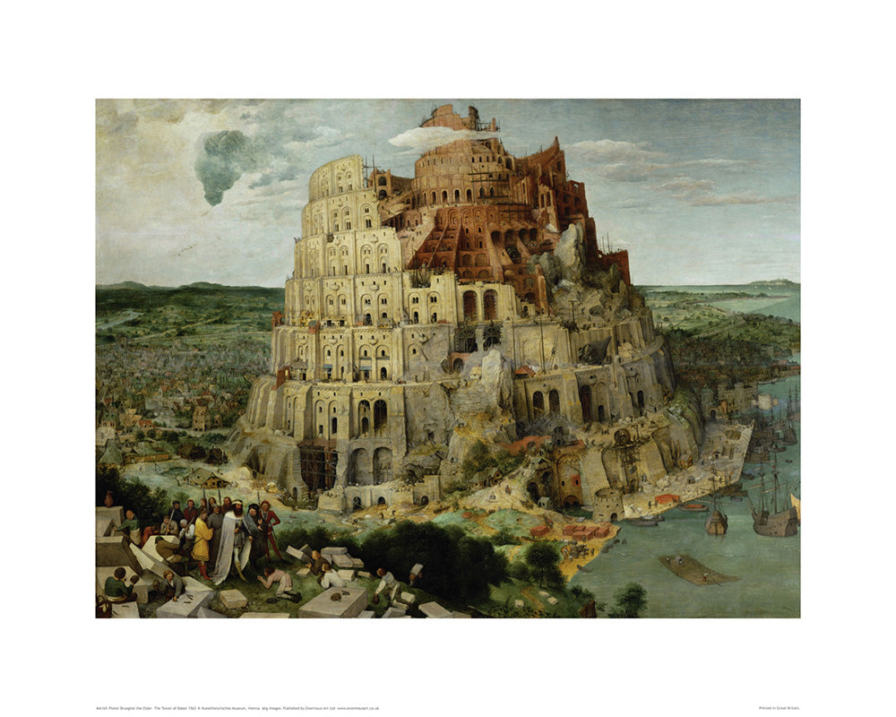 Pieter Breughel The Tower Of Babel c.1563 40x50cm Art Print