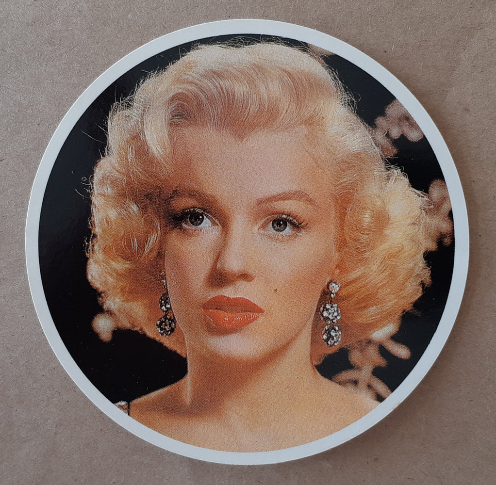 Marilyn Monroe Earrings 10cm Round Vinyl Sticker