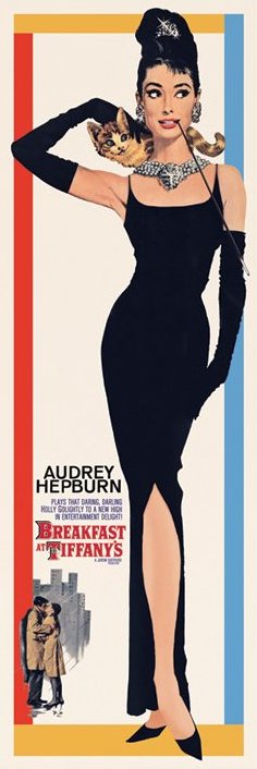 Audrey Hepburn Breakfast At Tiffanys Film Score Slim Poster