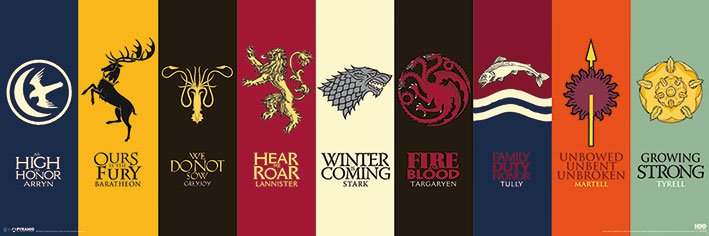 Game Of Thrones Sigils Slim Poster