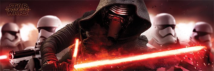 Star Wars Episode 7 Kylo Ren And Stormtroopers Slim Poster