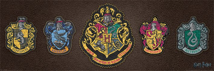 Harry Potter Crests Slim Poster