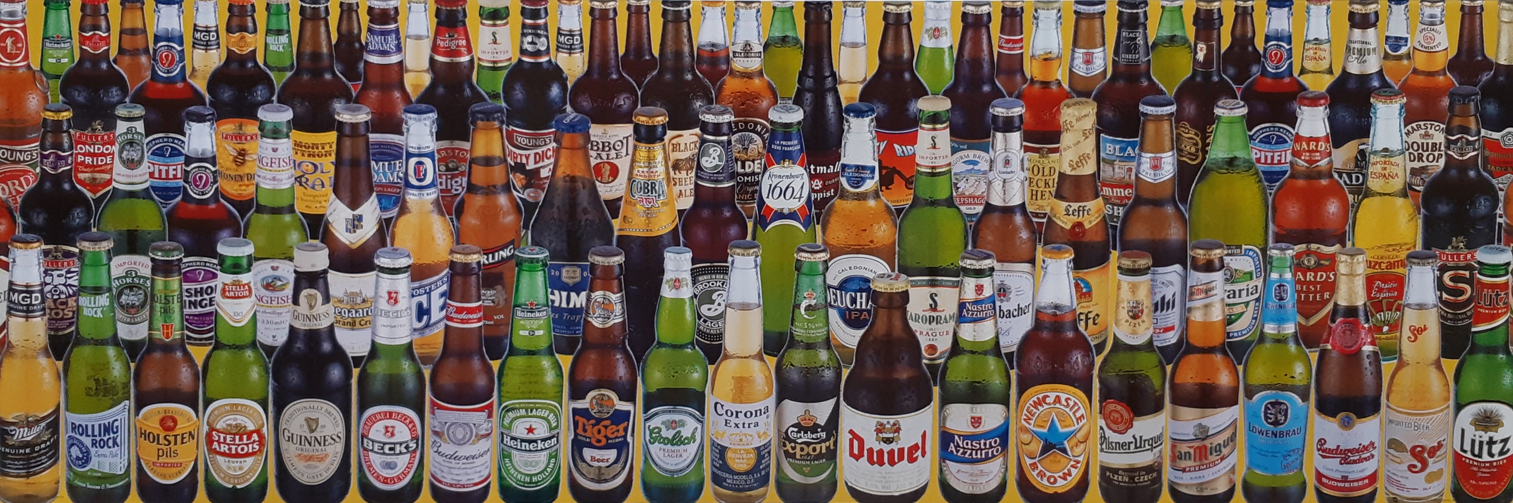 Beers Of The World Collage Slim Poster