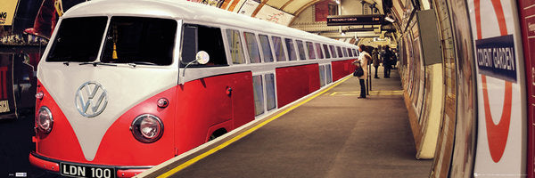 Volkswagen London Underground Tube Train Slim Poster