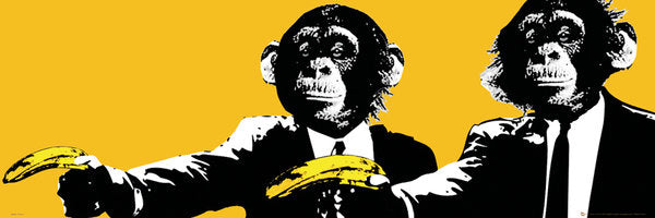 Monkeys With Bananas Pulp Bananas Slim Poster