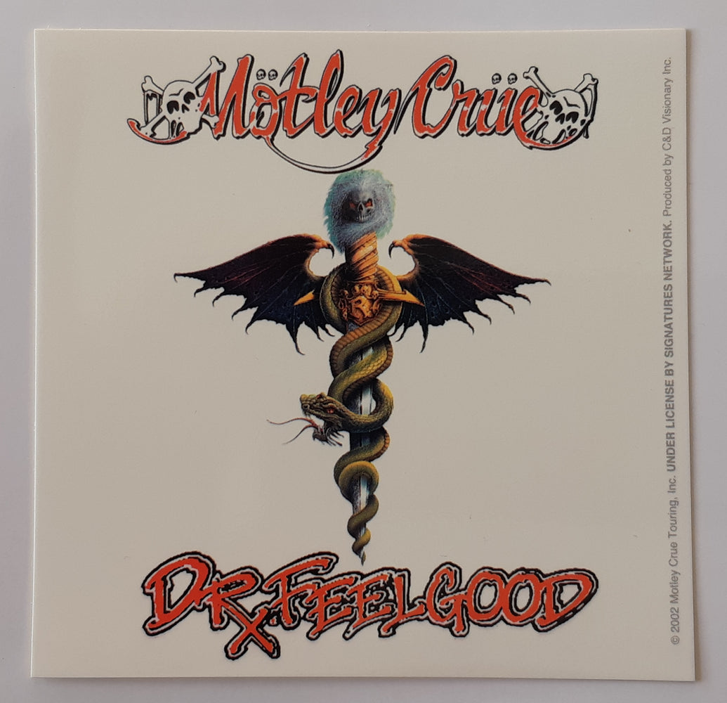 Motley Crue Dr. Feelgood LP Cover 10cm Square Vinyl Sticker