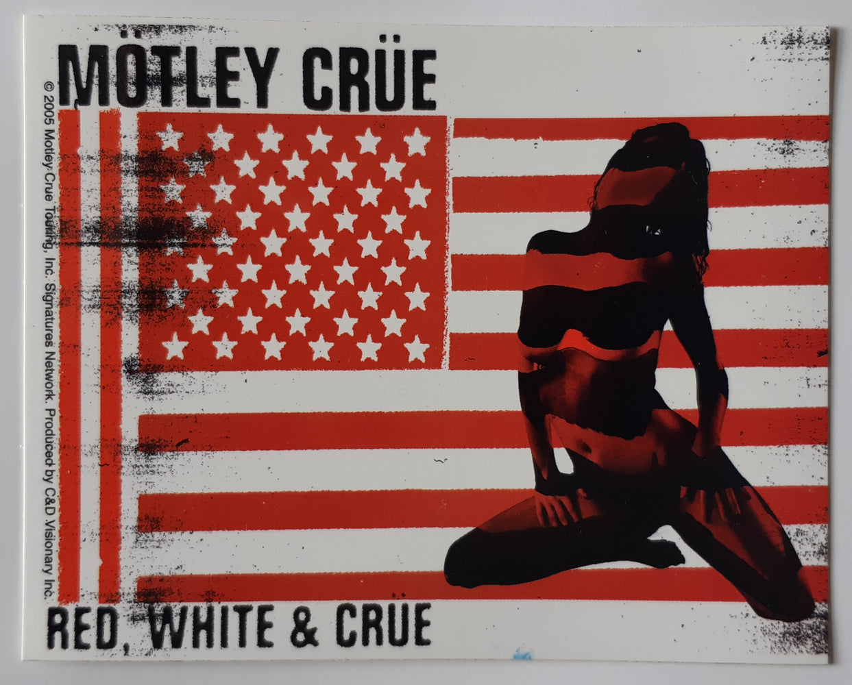 Motley Crue Red White & Crue Large Vinyl Sticker