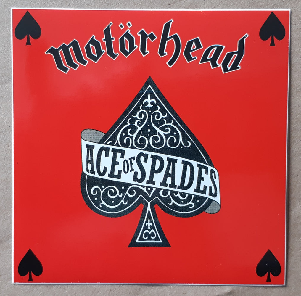 Motorhead Ace Of Spades 10cm Square Vinyl Sticker