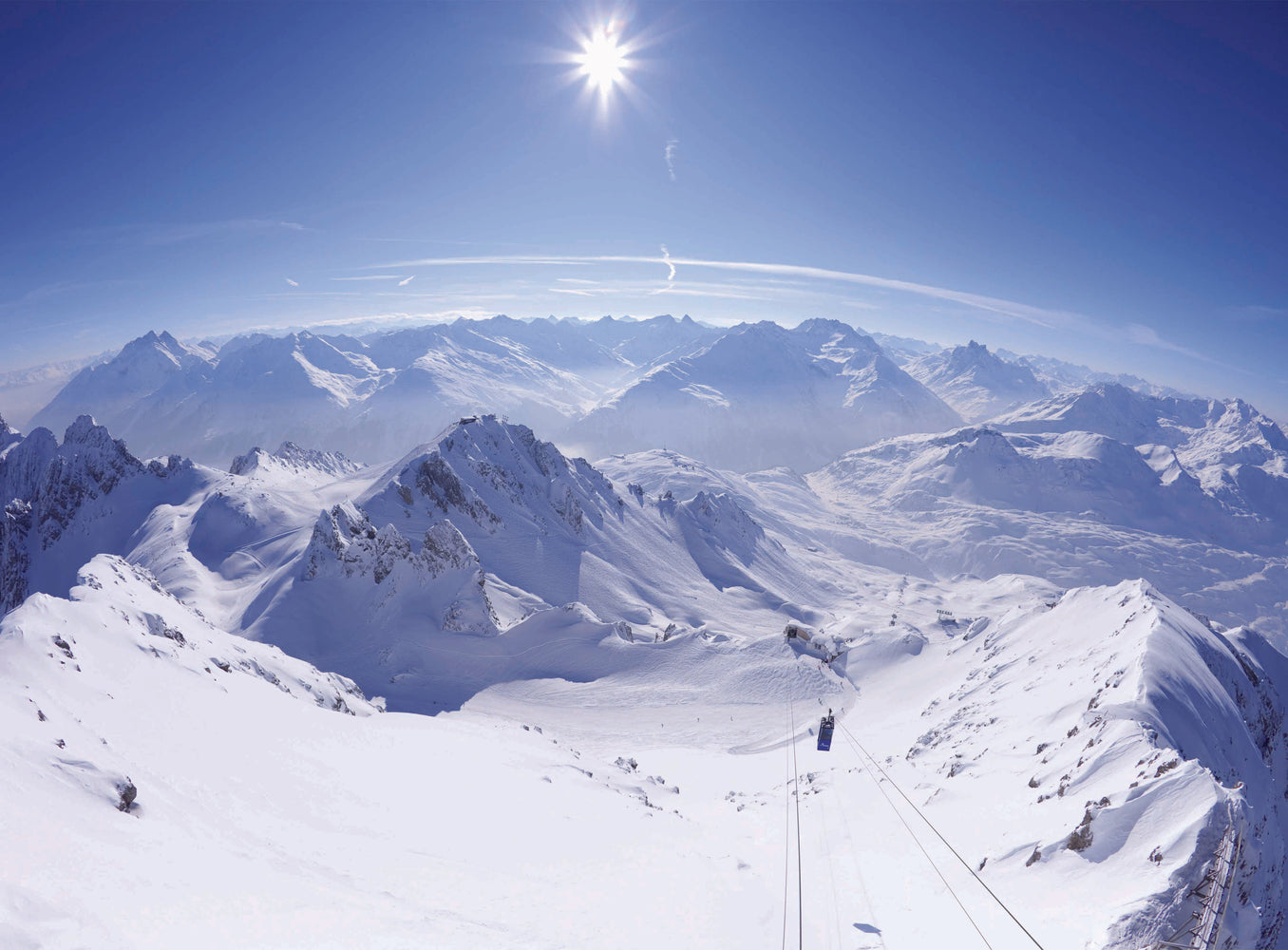 Mountain View Chairlift 3.15m x 2.32m 4 Piece Giant Wallpaper Wall Mural