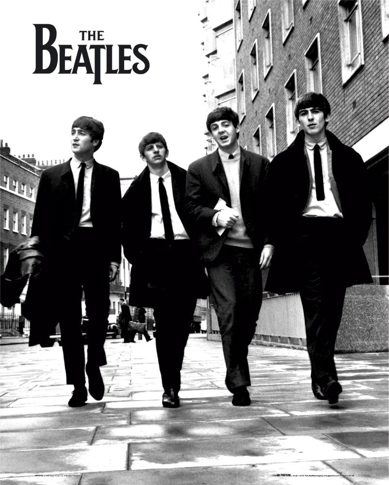 The Beatles In London Black & White 40x50cm Mini Poster