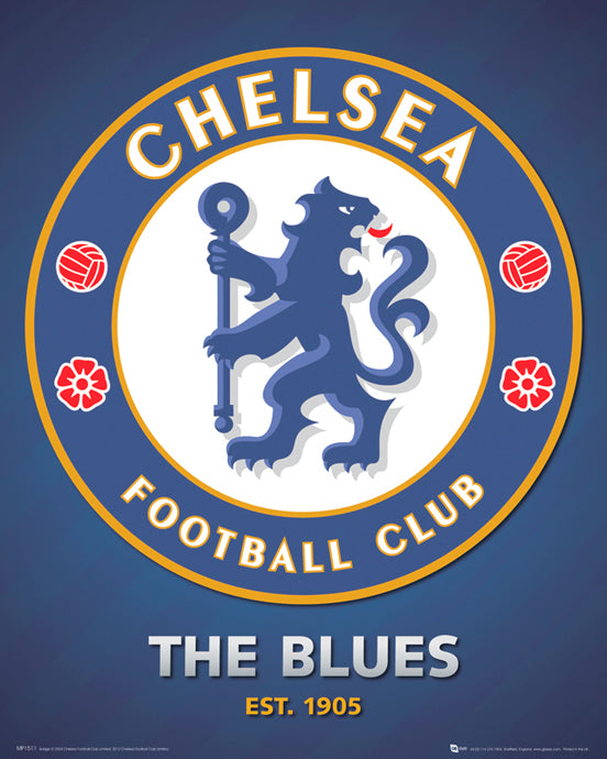 Chelsea Football Club Crest The Blues Official 40x50cm Mini Poster
