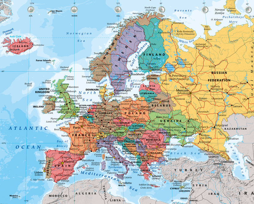 European Map 40x50cm Mini Poster