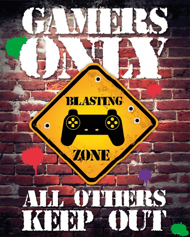 Gamers Only All Others Keep Out 40x50cm Mini Poster