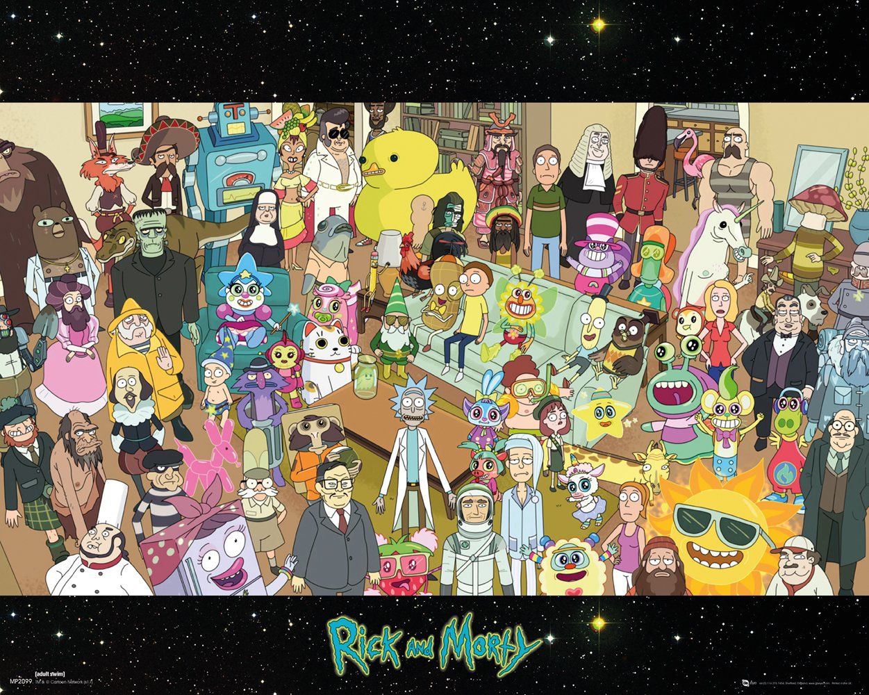 Rick And Morty Characters 40x50cm Mini Poster