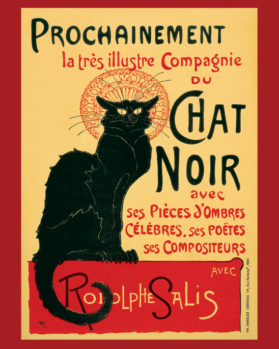 Chat Noir Black Cat Classic 40x50cm Mini Poster