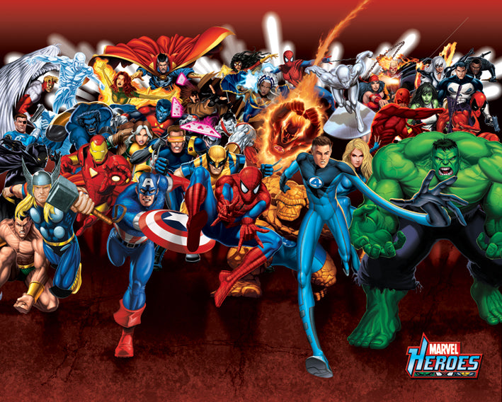 Marvel Heroes Attack 40x50cm Mini Poster