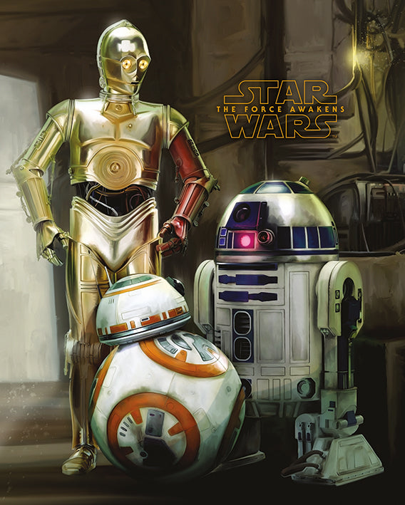 Star Wars Episode VII The Force Awakens Droids 40x50cm Mini Poster