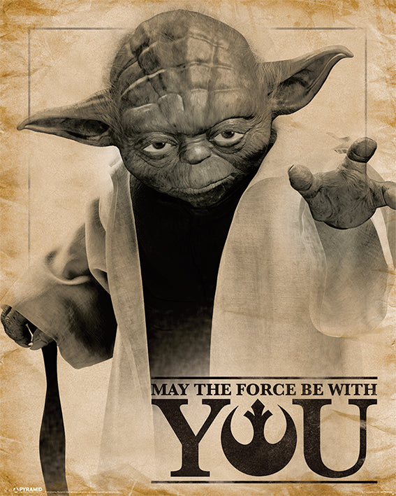 Star Wars Yoda May The Force Be With You 40x50cm Mini Poster