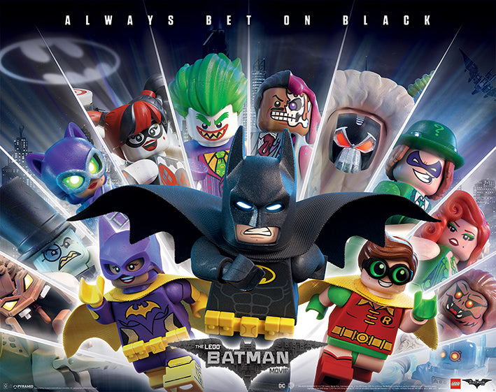 Lego Batman Movie Always Bet On Black 40x50cm Mini Poster