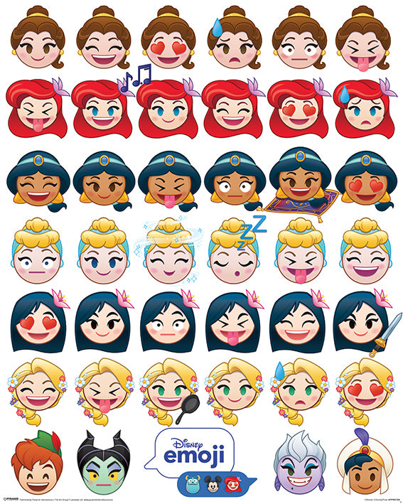 Disney Emoji Princess Emotions 40x50cm Mini Poster