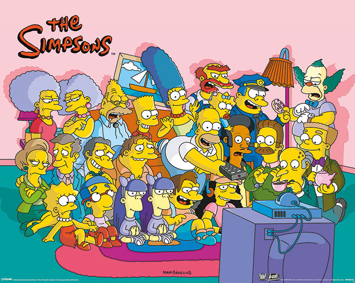 The Simpsons Cast On Couch 40x50cm Mini Poster