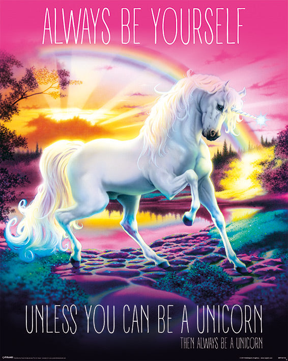 Unicorn Always Be Yourself 40x50cm Mini Poster