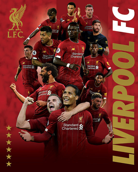 Liverpool F.C. 2020 Players Collage EPL Winners 40x50cm Mini Poster