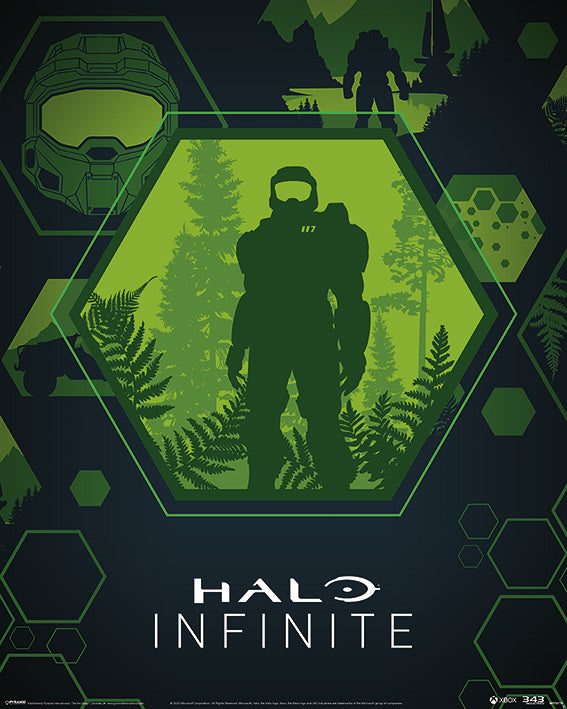 Halo Infinite Master Chief Hex 40x50cm Mini Poster