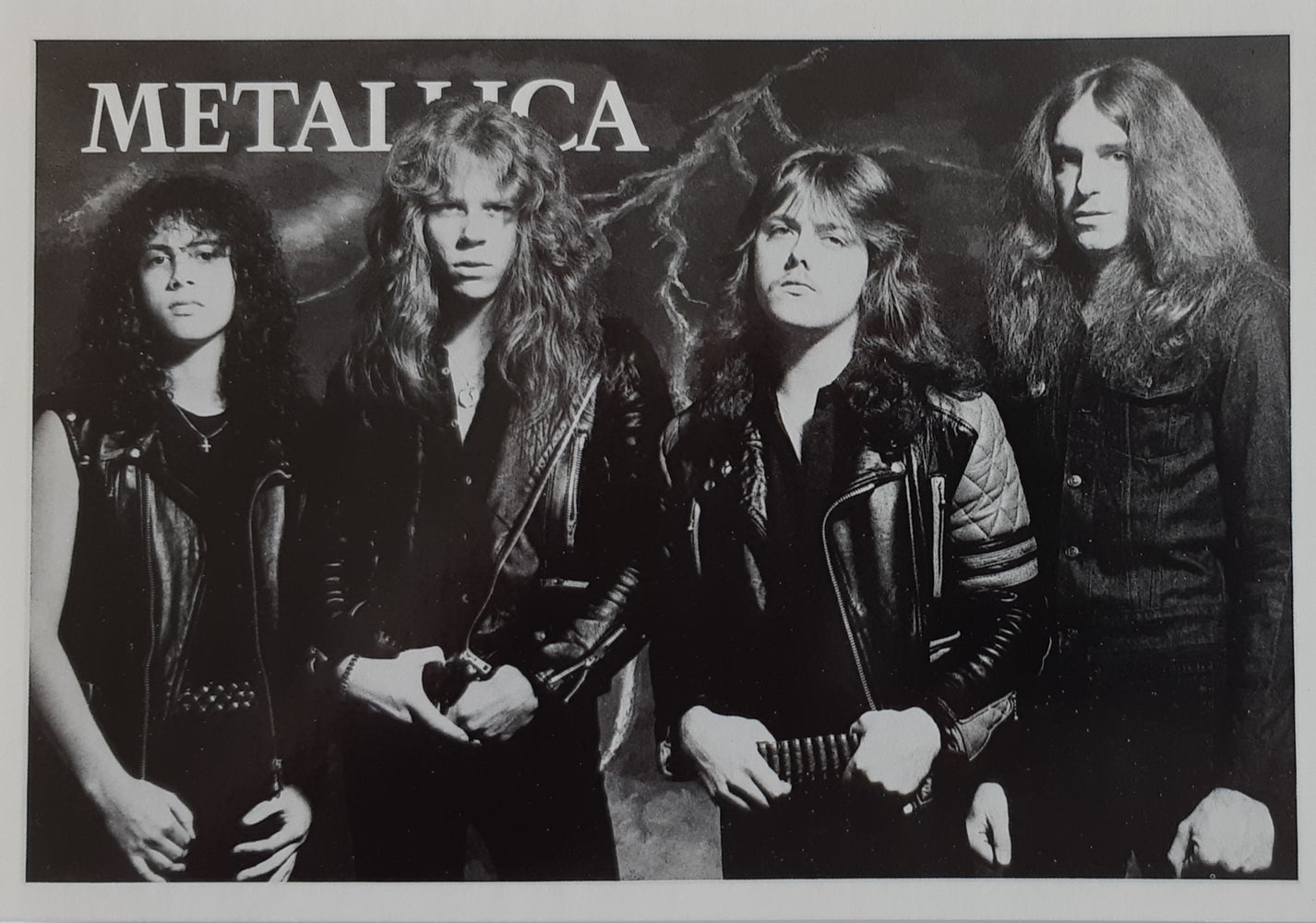 Metallica Black And White Group Postcard