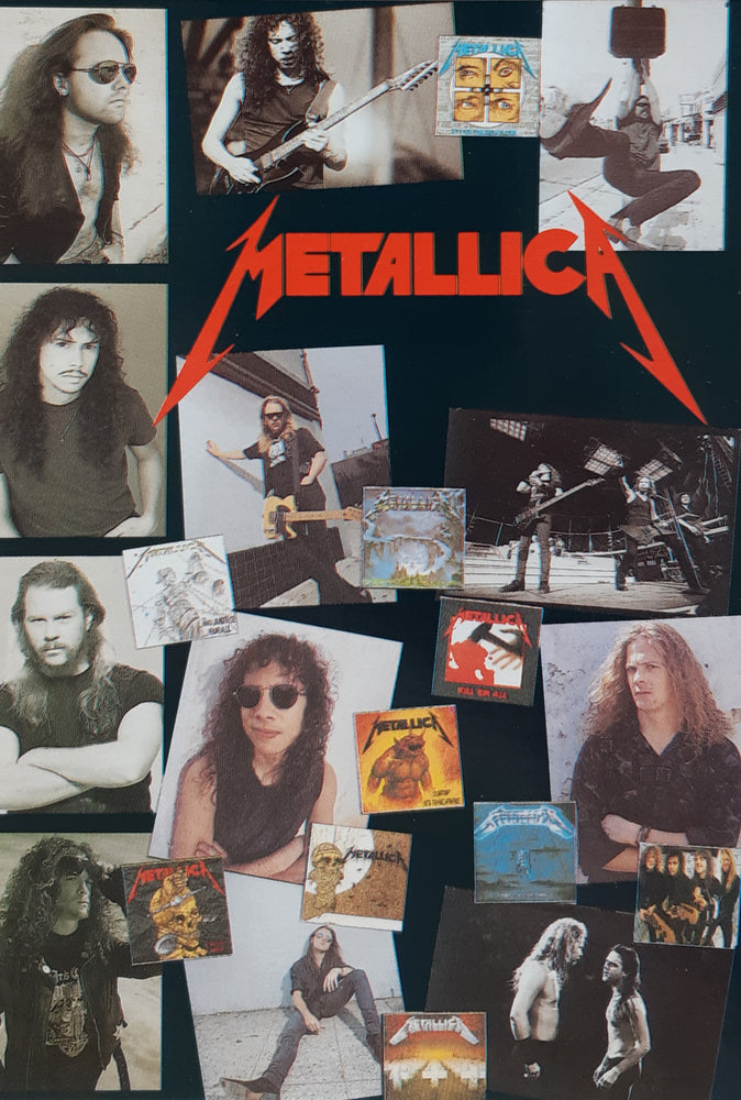Metallica Colour Collage Postcard