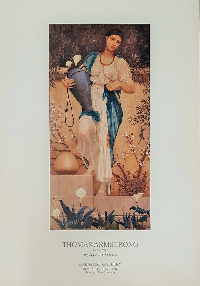 Thomas Armstrong Woman With Lillies 1876 50x70cm Art Print